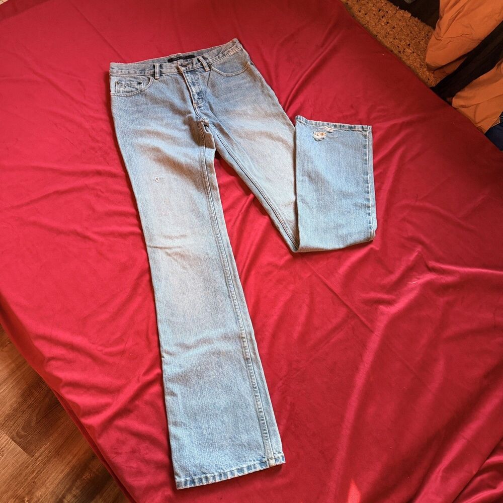 Y2K Marc Jacobs butterfly pocket bootcut low rise jeans size 2 vintage